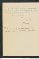 Nachlass Franz Steindachner, Brief von A. Brauer an Franz Steindachner (23.09.1909), Inv.Nr. 53.04, Seite 2